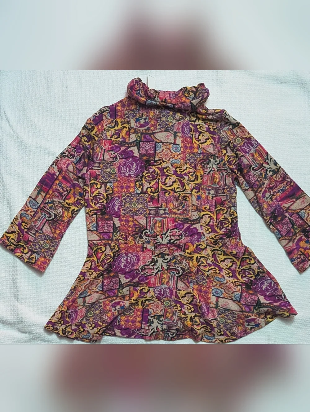 ROSSI Rima Multicolor  Print Cardigan Jacket - Picture 2 of 13